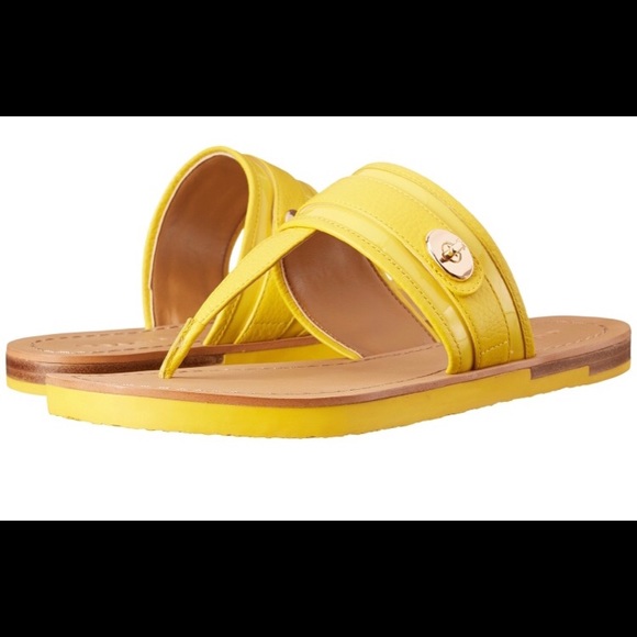 COACH EILEEN GRAIN LEATHER SANDALS Choose … - Picture 1 of 9